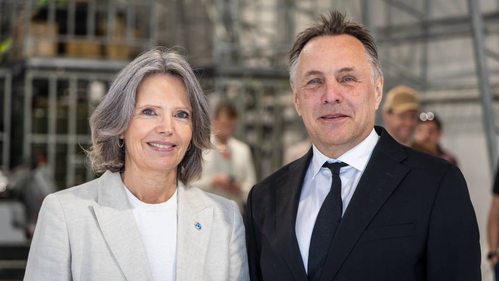 Portrett Camilla Mathiesen og forsvarsminister Tore O Sandvik Foto Kristian Kapelrud Forsvaret