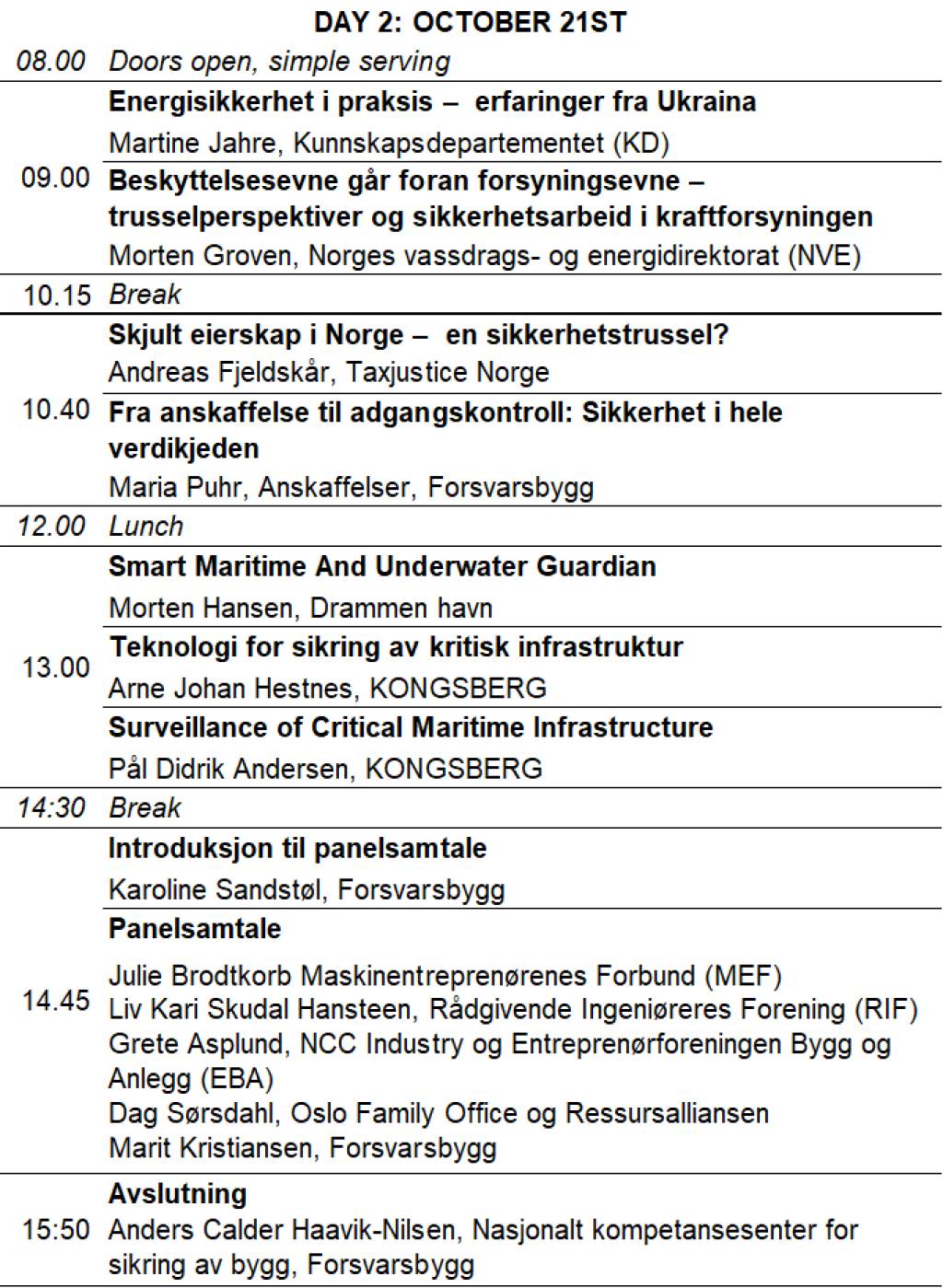 Program dag 2 ENG